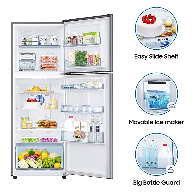 Samsung 324 L 3 Star Inverter Frost Free Double Door Refrigerator (RT34T4513S8/HL, Convertible 5In 1, Elegant Inox,2022 Model) (OPEN BOX) Samsung 324 L 3 Star Inverter Frost Free Double Door Refrigerator (RT34T4513S8/HL, Convertible 5In 1, Elegant Inox,2022 Model) (OPEN BOX)